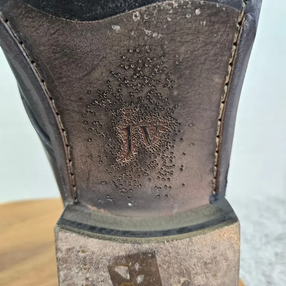 John Varvatos Mens 13 Gray Leather Casual Daily Handmade in Italy Chukka Boots